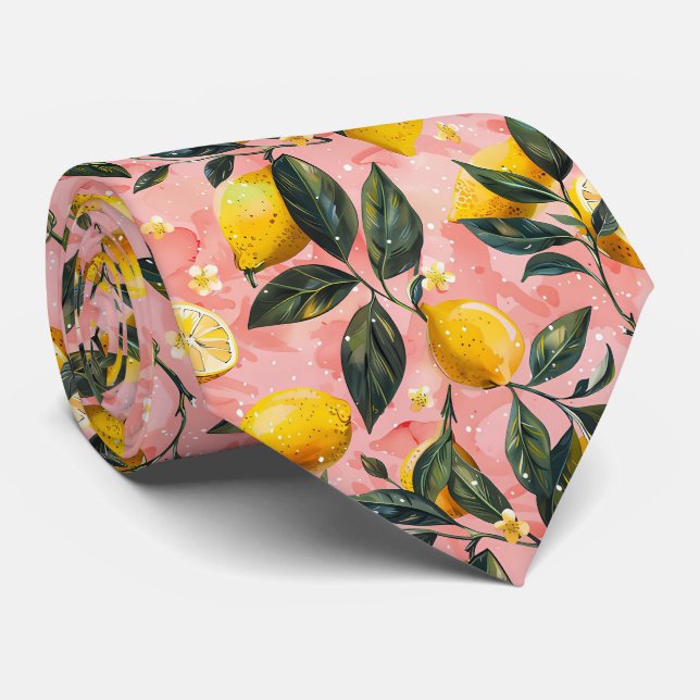 Corbata Lemon Pattern Men's Necktie  (Enrollado)