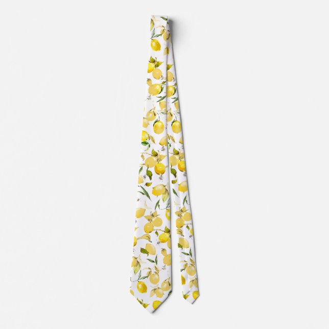 Corbata Lemones acuarelas 13 (Anverso)