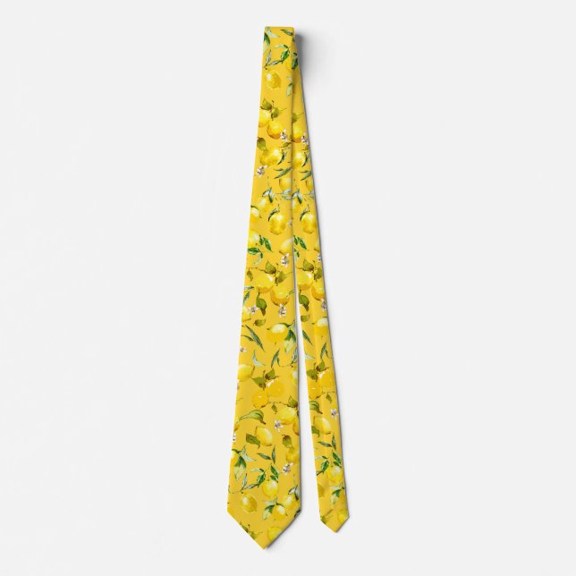 Corbata Lemones acuarelas 8 (Anverso)