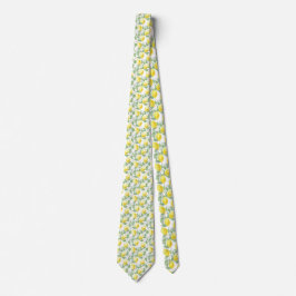 Corbata Lemons and Leaves Design Necktie