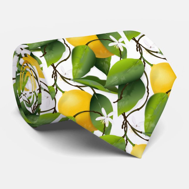 Corbata Lemons Citrus Fruit Summer (Enrollado)