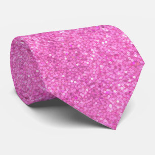 Corbata Lentejuelas rosadas brillantes