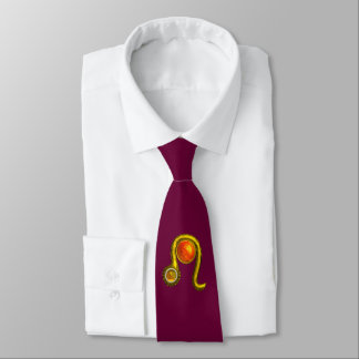 Corbata LEO, Yellow Topaz and Gold