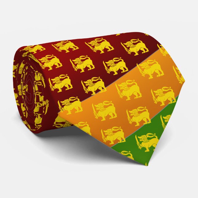 Corbata León de bandera de Sri Lanka (Enrollado)
