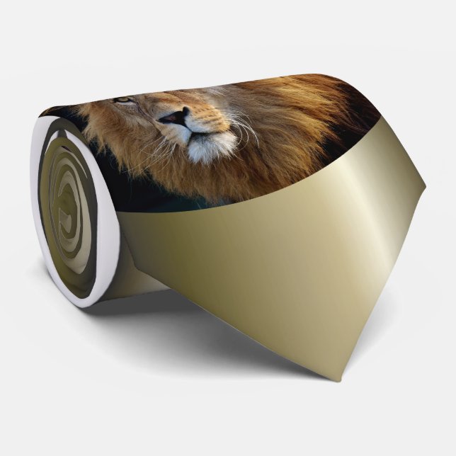 Corbata León depredador salvaje con Mane (Enrollado)