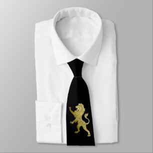 Corbata León real de oro
