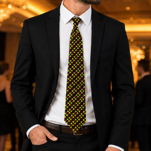 Corbata León Regente Lujo Africano Negro, Dorado y Rojo