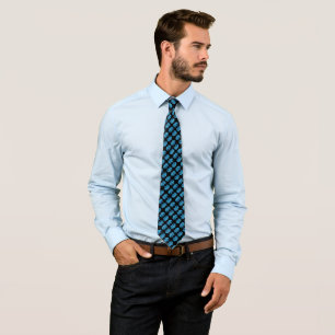 Corbata León Retro Sobre El Canto De Satina Armani Negro
