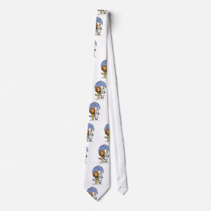 Corbata León y cordero bajo paraguas