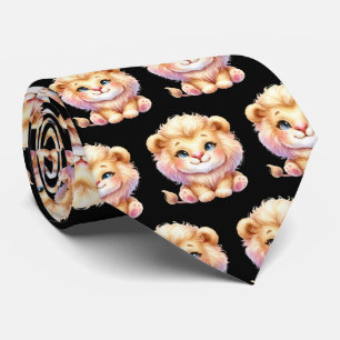 Corbata Leones Adorables Kawaii Cute Necte Tie