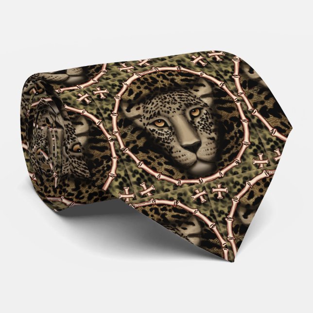 Corbata Leopard Bones Tie (Enrollado)