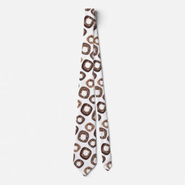 Corbata Leopard Print and Donut Pattern Tie