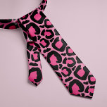 Corbata Leopardo rosa<br><div class="desc">Leopard print personalizado tie</div>