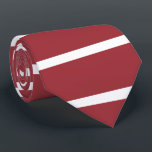 Corbata Letonia<br><div class="desc">Bandera de Letonia Marrón con franja blanca</div>