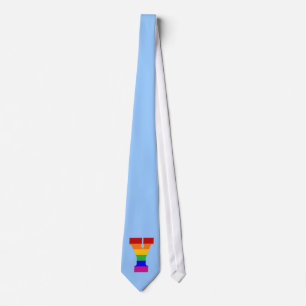 Corbata Letra arco iris Y