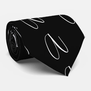 Corbata letra elegante negra