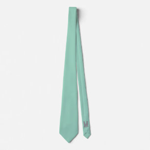 Corbata Letra M personalizada Luz teal Color Elegancia Atu