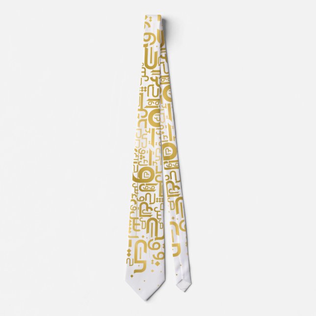Corbata Letras árabes de oro (Anverso)