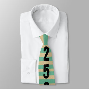 Corbata Letras negras modernas personalizadas vintage Raya