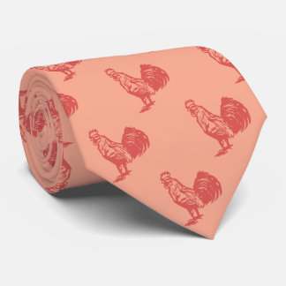 Corbata Letterpress Style Red Rooster
