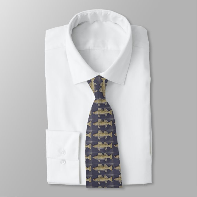 Corbata Leucomas Pike en azules marinos (Atado)