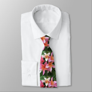 Corbata Leyenda De Flor De Frangipani Pink Pálido