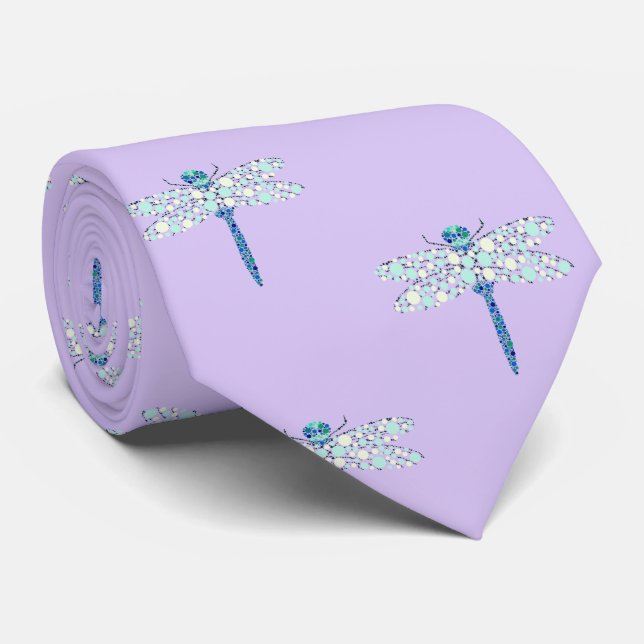 Corbata Libélula en puntos (Enrollado)