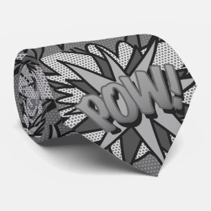 Corbata Libro de historietas en blanco y negro: Superhéroe