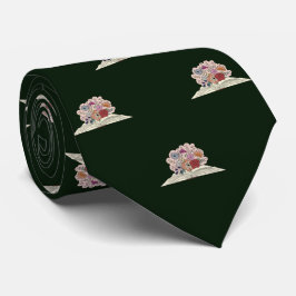 Corbata Libro Verde y flores Graduación masculina, regalo 