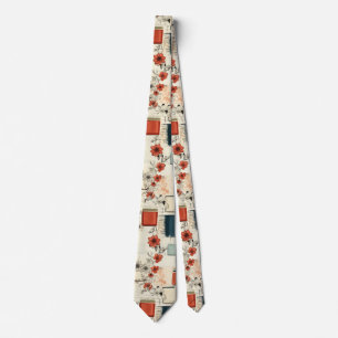 Corbata Libros antiguos florales verde azulado Scrapbook