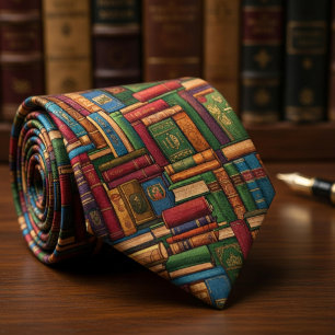 Corbata Libros en los Estantes