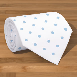 Corbata Light Blue Mini Polka Dot Pattern on White