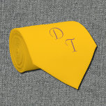 Corbata  Light  honey  amber   - your monograms<br><div class="desc">A solid color necktie in a bright, warm, golden yellow known as Light Honey Amber (#FFC30B ) . This refined shade radiates warmth and quiet confidence, making it a stylish choice for special occasions, celebrations, or elegant daytime events. Pairs beautifully with a crisp white shirt for a classic look, or...</div>