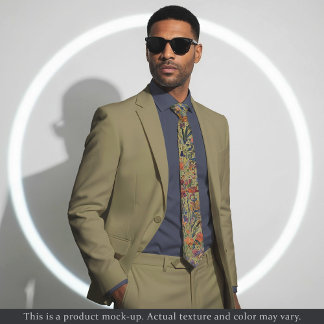 Corbata Light Impressionist Floral Necktie