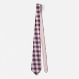 Corbata Light pink and navy blue houndstooth 