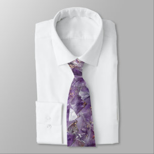 Corbata lilac amatista brillante