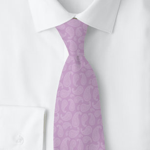 Corbata Lilac Estampado Paisley Polvoriento