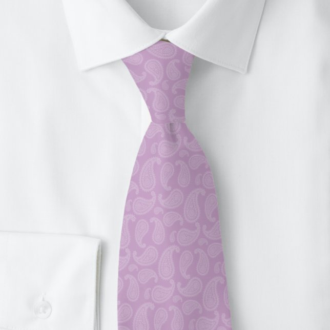 Corbata Lilac Estampado Paisley Polvoriento (Subido por el creador)