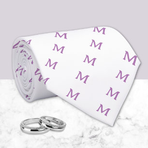 Corbata Lilac Monograma Personalizada