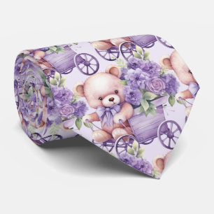 Corbata Lilac Púrpura Teddy Bear Necea