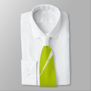 Corbata Lime Brush Fondo blanco moderno
