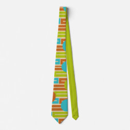 Corbata Lime Green, Cinnamon Brown, Turquesa Rectángulos
