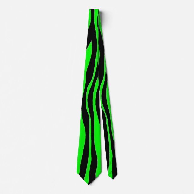 Corbata Lime Green Zebra (Anverso)