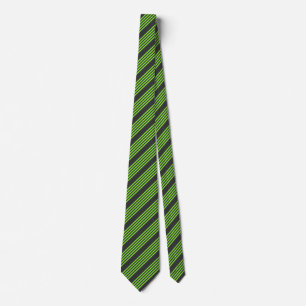 Corbata Lime verde y carbón vegetal cinco rayas patrón