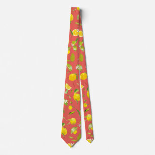Corbata Limón acuático y hojas 12
