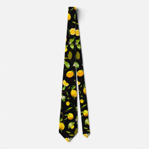 Corbata Limón acuático y hojas 15