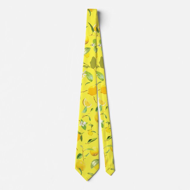 Corbata Limón acuático y hojas 4 (Anverso)