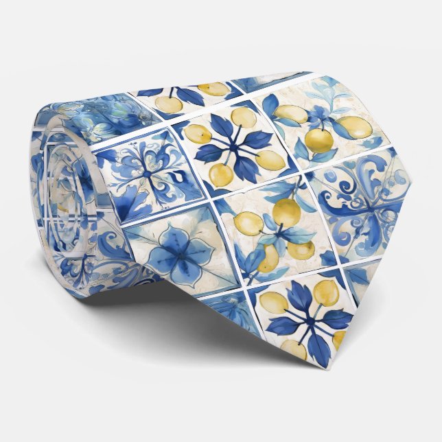 Corbata Limón mediterráneo de la costa de Amalfi (Enrollado)