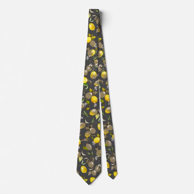 Corbata Limones acuarela 34 (Anverso)