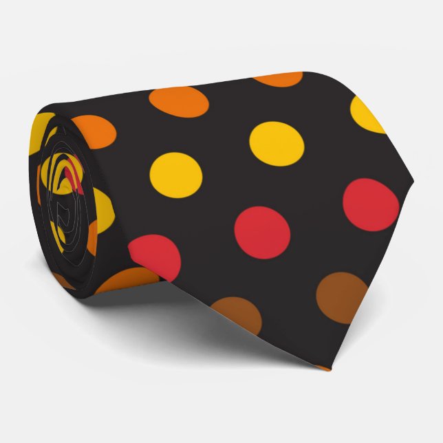 Corbata lindo otoño estacional estampado polka punto (Enrollado)